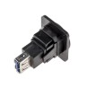 RS PRO USB Connector Panel Mount Female 1 Port USB Type B to A USB 3.0 874-1239