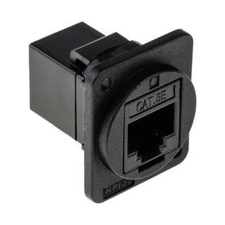 RS PRO Ethernet Coupler 1 Port RJ45 UTP Feed Through Connector Cat5e RJ45