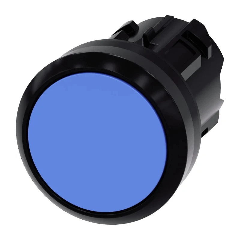 Siemens SIRIUS ACT 3SU10 Series Blue Momentary Push Button Head 22 mm Cutout Plastic IP66, IP67, IP69K 3SU1000-0AB50-0AA0