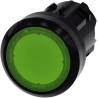 Siemens SIRIUS ACT 3SU10 Series Green Momentary Push Button Head 22 mm Cutout Plastic IP66 IP67 IP69K 3SU1001-0AB40-0AA0