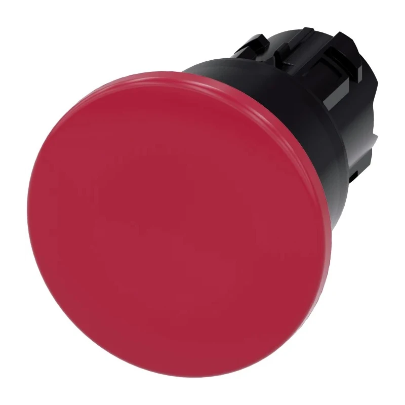 Siemens SIRIUS ACT 3SU10 Series Red Latching Push Button Head, 22 mm Cutout, IP66, IP67, IP69K 3SU1000-1BA20-0AA0