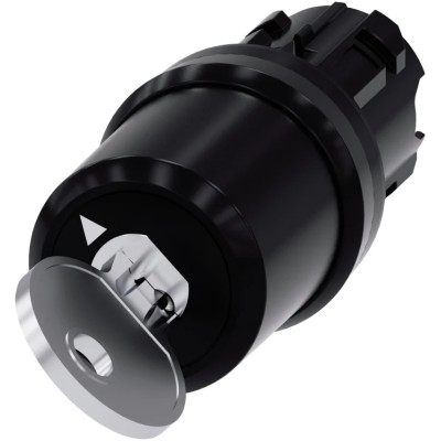 Siemens SIRIUS ACT 3SU10 2-position Key Switch Head, Latching, 22 mm Cutout 3SU1000-5BF01-0AA0