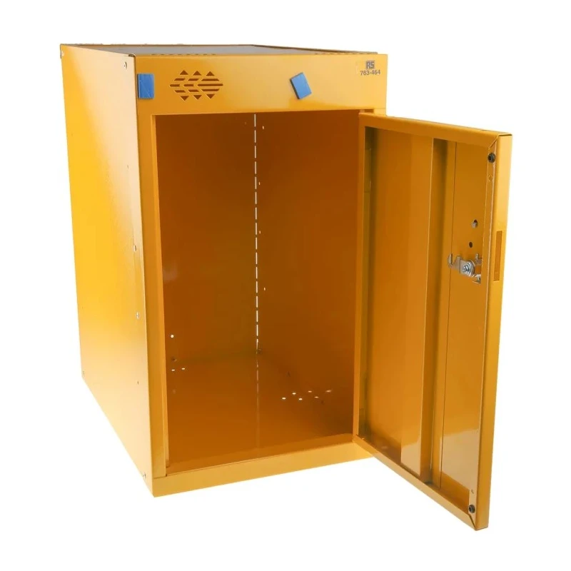RS PRO 1 Door Steel Yellow Locker 480 mm x 300 mm x 450 mm 763-464