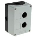 Siemens Grey Plastic SIRIUS ACT Push Button Enclosure, 2 Hole 22 mm Diameter, 85x114x64 mm 3SU1802-0AA00-0AB1