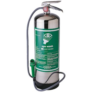 Hughes Portable Eyewash Spray Eye Wash Unit Stainless Steel Cylinder 9 Litres Capacity STD-28G