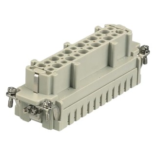 HARTING Heavy Duty Power Connector Insert 16A 500V Han E HMC Series Female 24 Contacts 09332242702