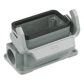 HARTING Han B HMC Range Heavy Duty Power Connector Housing Surface Mount Die Cast Aluminium IP65 1 Lever 24B 19302241251