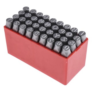 RS Pro 8 mm x 36 Piece Engraving Letter Punch Set Chrome Vanadium Steel HRC 58-60 875-4786