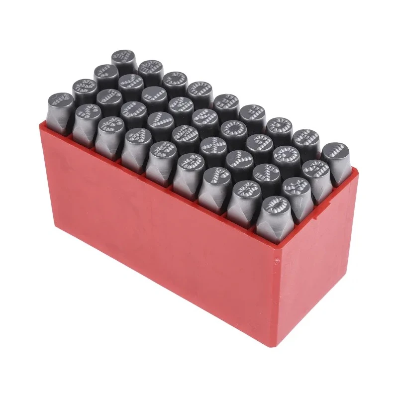 RS Pro 8 mm x 36 Piece Engraving Letter Punch Set Chrome Vanadium Steel HRC 58-60 875-4786