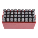 RS Pro 8 mm x 36 Piece Engraving Letter Punch Set Chrome Vanadium Steel HRC 58-60 875-4786