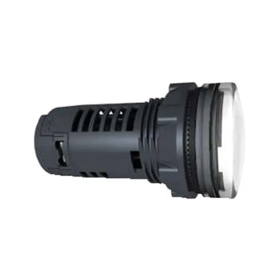 Schneider Electric Panel Mount White LED Pilot Light 24V AC/DC, 18mA, IP66, 22mm Cutout, Round XB5EVB1