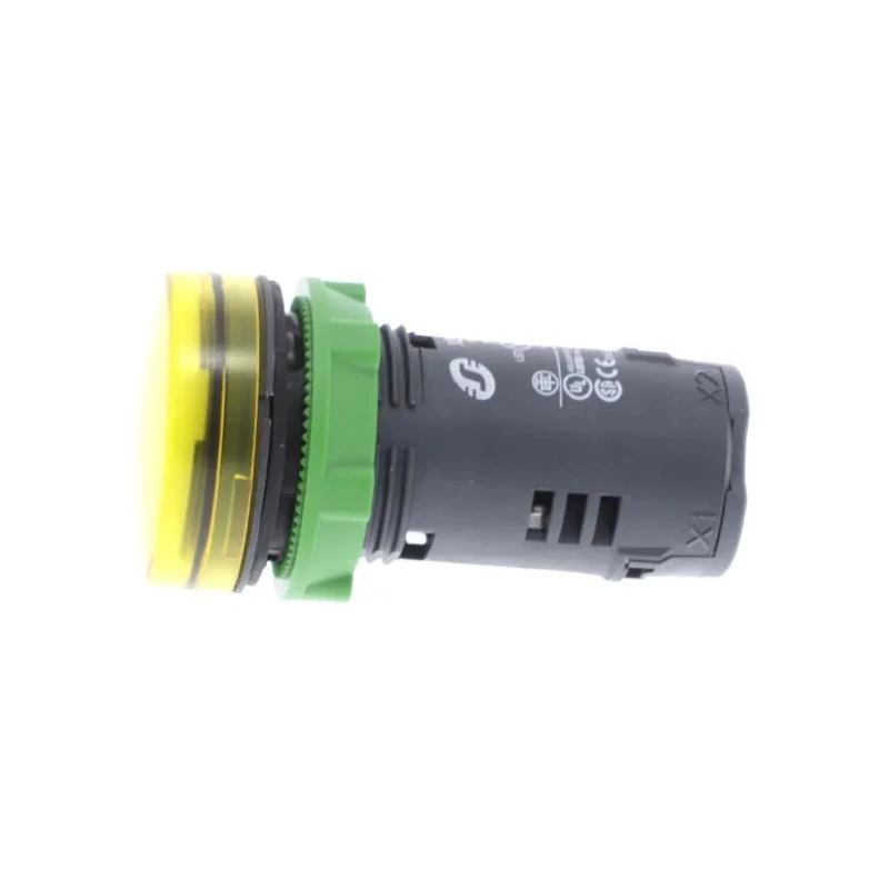 Schneider Electric Panel Mount Yellow LED Pilot Light Harmony XB5 22 mm Cutout 24V AC/DC IP66 Round XB5EVB8