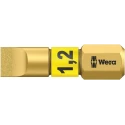 Wera Screwdriver Bit, 1/4 in Tip, Hex Drive, 25 mm Overall Length, Blade Width 6.5 mm, Blade Thickness 1.2 mm 05056176001