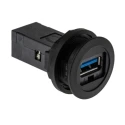 HARTING Straight Panel Mount Female USB Type A to A Connector 1 Port 30V 1.5A USB 3.0 09454521904