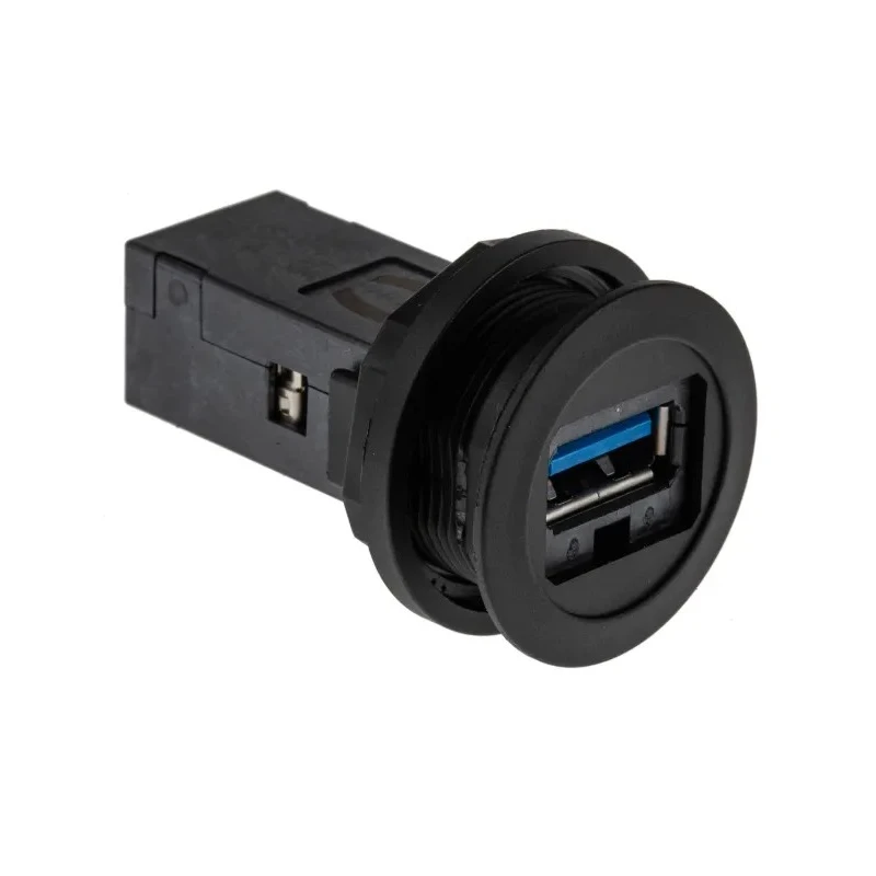 HARTING Straight Panel Mount Female USB Type A to A Connector 1 Port 30V 1.5A USB 3.0 09454521904