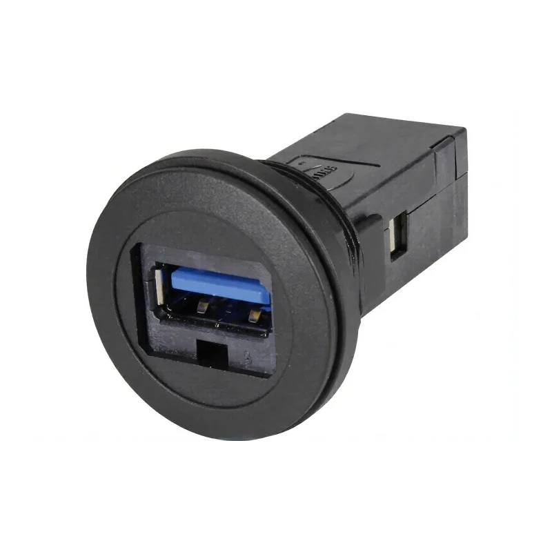 HARTING Straight Panel Mount Female USB Type A to A Connector 1 Port 30V 1.5A USB 3.0 09454521904