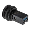 HARTING Straight Panel Mount Female USB Type A to A Connector 1 Port 30V 1.5A USB 3.0 09454521904