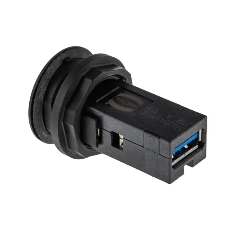 HARTING Straight Panel Mount Female USB Type A to A Connector 1 Port 30V 1.5A USB 3.0 09454521904