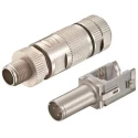 HARTING Circular Connector, 4 Contacts, Cable Mount, M12 Connector Plug Male, 57V, 1.18A, Zinc Housing, IP65 20820050001