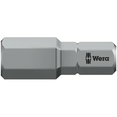 Wera Hex-Plus Screwdriver Bit 0.25 mm Drive Size 8 mm Tip, 25 mm Length 05056335001