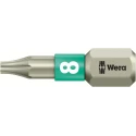 Wera Stainless Steel Screwdriver Bit with 6.35 mm Hex Drive, T8 Tip, 25 mm Overall Length 05071030001