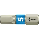 Wera Stainless Steel Hex Screwdriver Bit 5 mm Size, 6.35 mm Hex Drive, 25 mm Length Model 05071075001