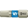 Wera Stainless Steel Hex Screwdriver Bit 5 mm Size, 6.35 mm Hex Drive, 25 mm Length Model 05071075001