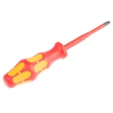 Wera Insulated Screwdriver PZ2 Tip 100 mm Blade Stainless Steel Chrome Plated 1000V VDE Approved 205mm Overall 05006466001