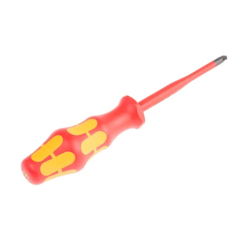 Wera Insulated Screwdriver PZ2 Tip 100 mm Blade Stainless Steel Chrome Plated 1000V VDE Approved 205mm Overall 05006466001