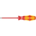 Wera Insulated Screwdriver, 200 mm Blade VDE 1000V Approved, Chrome Plated Stainless Steel Blade, Ergonomic Grip 05006121001