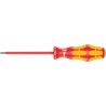 Wera Insulated Screwdriver, 200 mm Blade VDE 1000V Approved, Chrome Plated Stainless Steel Blade, Ergonomic Grip 05006121001