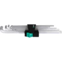Wera 9 piece L Metric Hex Key Set, Hex Size 1.5 to 10 mm, Chrome-Plated, Hex Ball End, DIN 912 05073594001