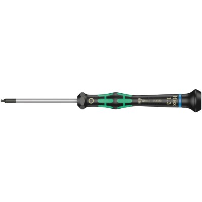 Wera Precision Screwdriver 1.3 mm Tip, 157 mm Overall 05118089001