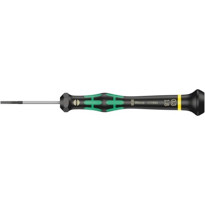 Wera Precision Screwdriver Insulated, 40 mm Blade Length, Chrome Plated Stainless Steel Blade, Ergonomic Grip 05117993001
