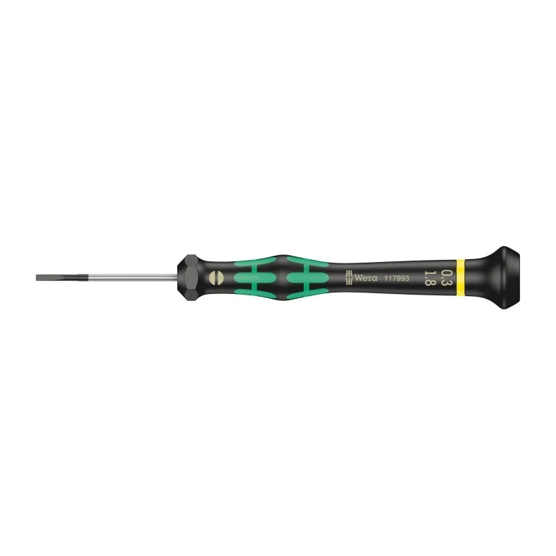 Wera Precision Screwdriver Insulated, 40 mm Blade Length, Chrome Plated Stainless Steel Blade, Ergonomic Grip 05117993001