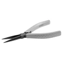 Facom Micro-Tech 1-Piece Half Round Nose Pliers Needle Nose Steel Chrome Finish Comfort Grip 160mm Overall 48mm Jaw 402.MT