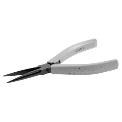Facom Micro-Tech 1-Piece Half Round Nose Pliers Needle Nose Steel Chrome Finish Comfort Grip 160mm Overall 48mm Jaw 402.MT