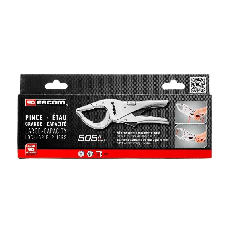 Facom Long Nose Locking Plier Chrome Molybdenum Steel 135mm Jaw Opening 270mm Length 505APB