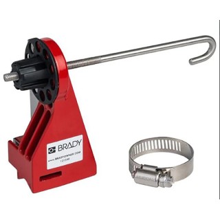 Brady Metal Ball Valve Lockout Red, 7.14 mm Shackle Diameter 121540