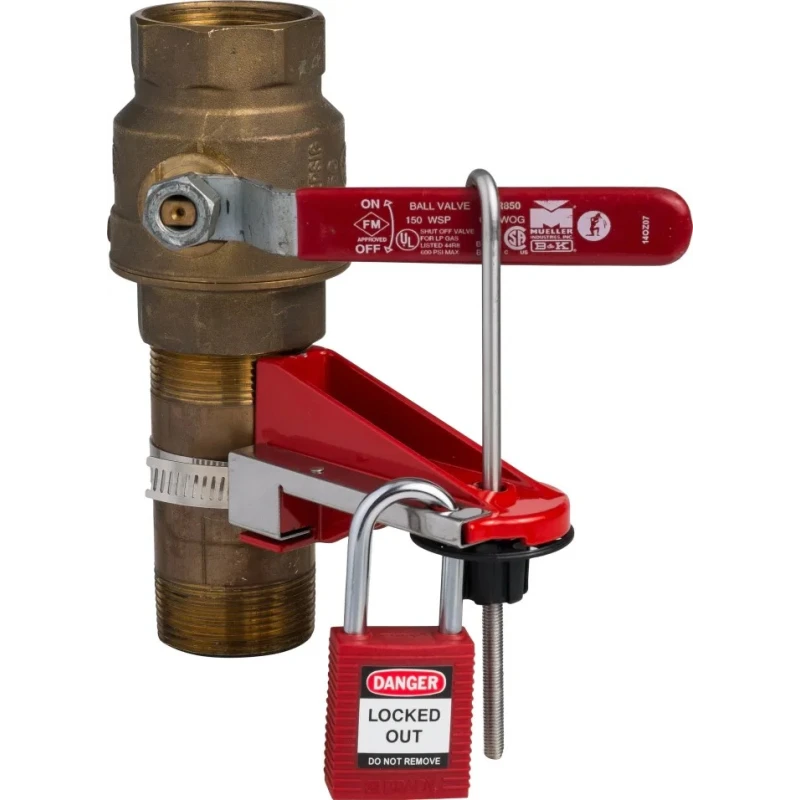 Brady Metal Ball Valve Lockout Red, 7.14 mm Shackle Diameter 121540