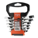 Bahco Ratchet Spanner Set 6 Pieces 8 To 19 mm Alloy Steel Chrome Finish 10RM/SH6
