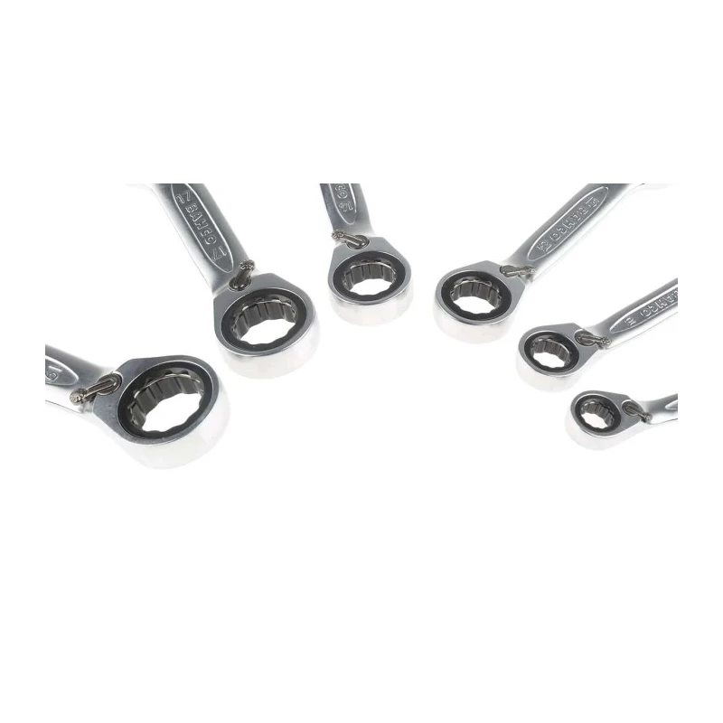 Bahco Ratchet Spanner Set 6 Pieces 8 To 19 mm Alloy Steel Chrome Finish 10RM/SH6