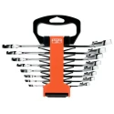 Bahco Ratchet Spanner Set 8-Piece, Sizes 5/16 To 3/4 Inch, Chrome Finished Alloy Steel 1RZ/SH8