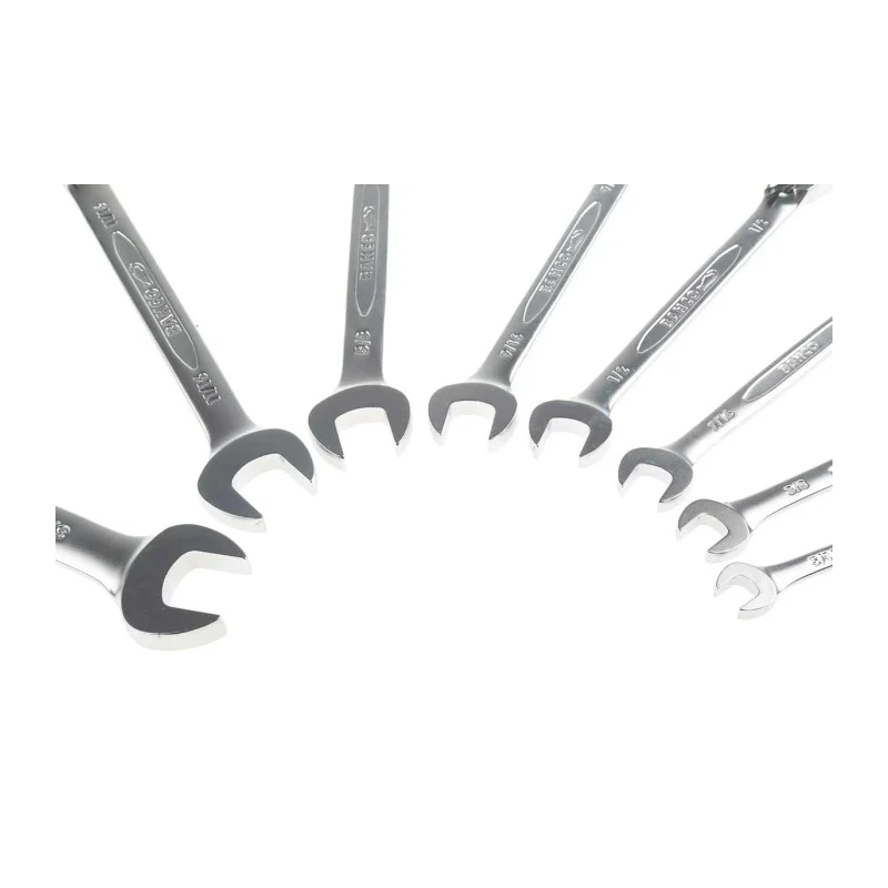 Bahco Ratchet Spanner Set 8-Piece, Sizes 5/16 To 3/4 Inch, Chrome Finished Alloy Steel 1RZ/SH8