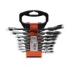 Bahco Hinged Ratchet Combination Spanner Set 8 To 19 mm Alloy Steel Chrome Finish 41RM/SH8