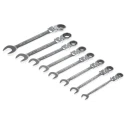 Bahco Hinged Ratchet Combination Spanner Set 8 To 19 mm Alloy Steel Chrome Finish 41RM/SH8