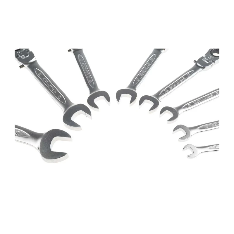 Bahco Hinged Ratchet Combination Spanner Set 8 To 19 mm Alloy Steel Chrome Finish 41RM/SH8