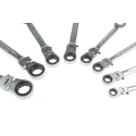 Bahco Hinged Ratchet Combination Spanner Set 8 To 19 mm Alloy Steel Chrome Finish 41RM/SH8
