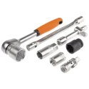 Bahco 108-Piece 1/2 in, 1/4 in Standard Socket Set Alloy Steel Matt Finish S108
