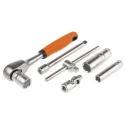 Bahco 108-Piece 1/2 in, 1/4 in Standard Socket Set Alloy Steel Matt Finish S108